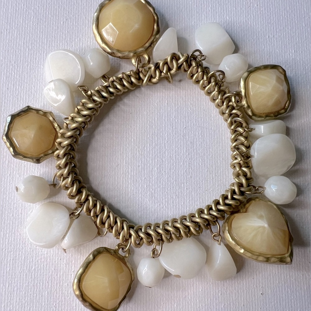Vintage stretch charm bracelet